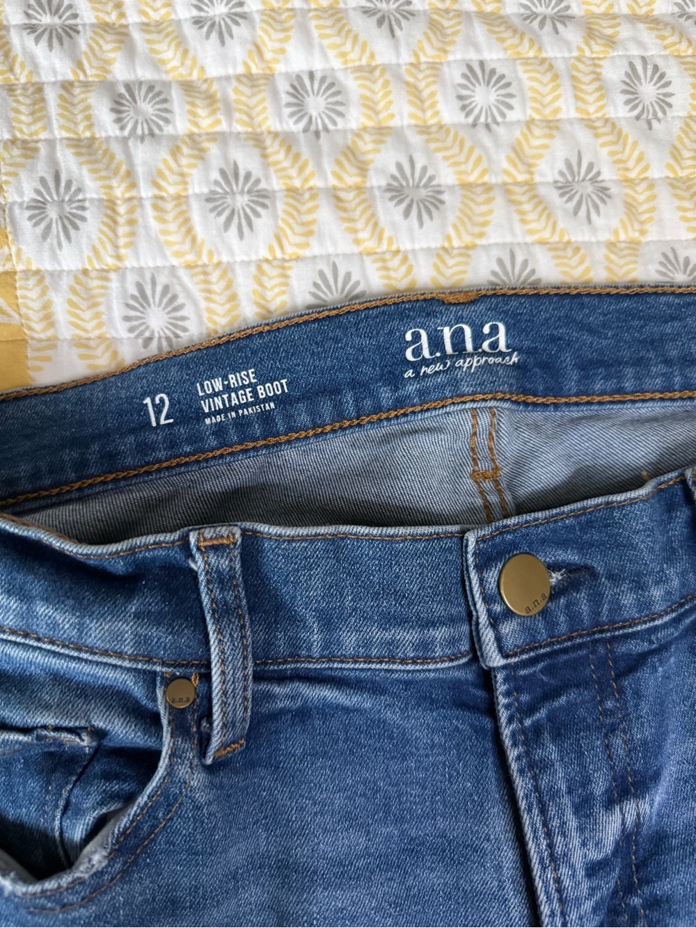 a.n.a Low-Rise Boot Cut Jeans - Blue